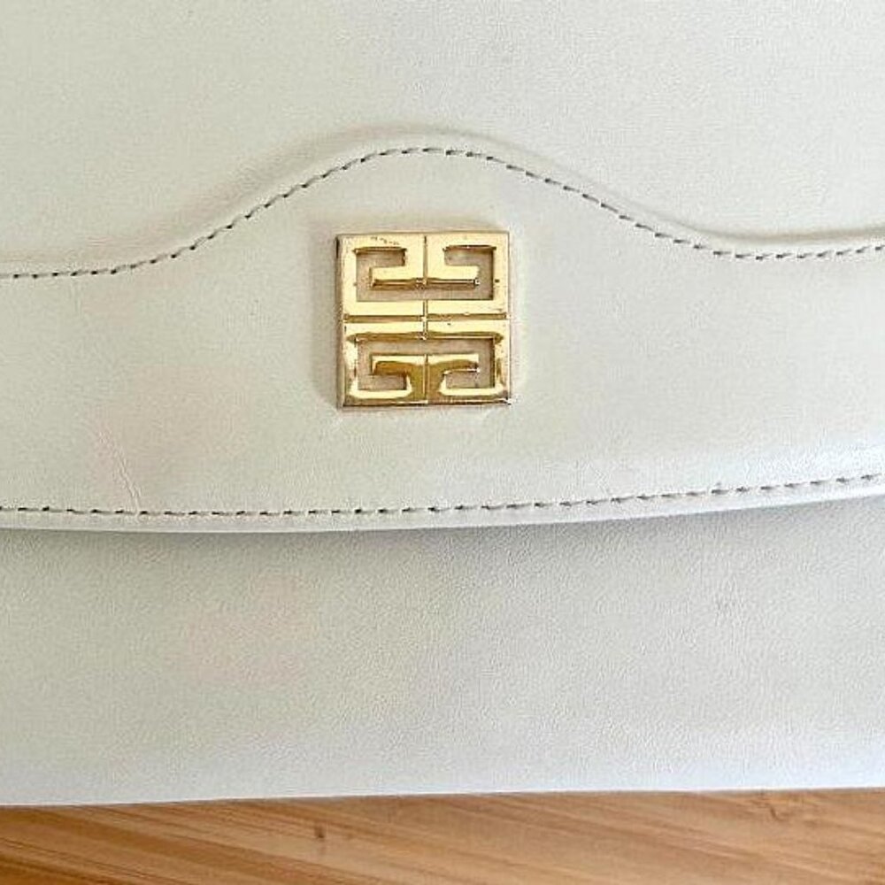 Vintage Givenchy Evening Bag Clutch Bag Gold Metal Chain - Picture 9 of 12